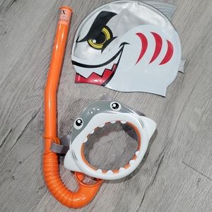 Boy's Swimming Cap and Snorkel Accessories